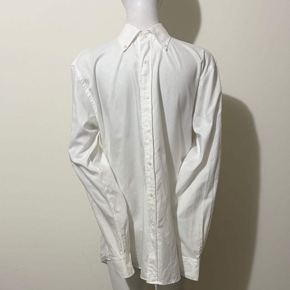 BERGDORF GOODMAN Tailored Fit White Men's Shirt Size M - Picture 2 of 7
